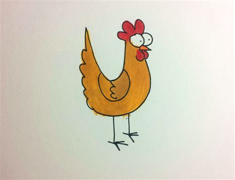 Easy To Draw Chicken Cartoon How To Draw A Chicken Thigh Cute Easy Step By Step Today