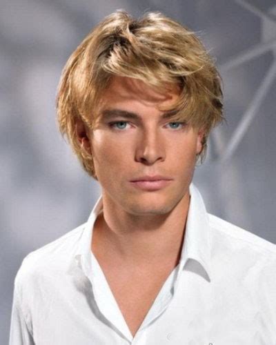 Synthetic Capless Mens Hair Wigs With Bangs