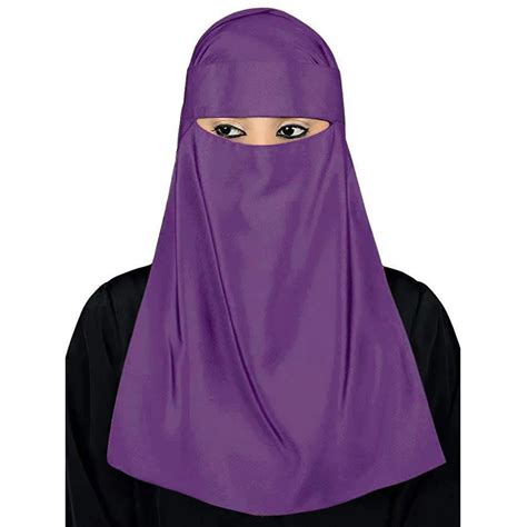 Muslim Hijab Islamic Veil Burqa Burka Niqab Nikab Women Solid Color