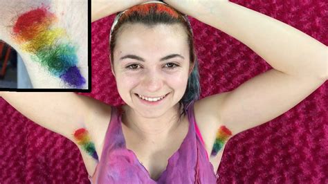 Rainbow Armpit Hair Dye Dying My Armpits Diy Youtube