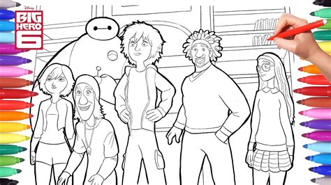 Disney Big Hero 6 Cartoon Coloring Pages How To Color Hiro Baymax And