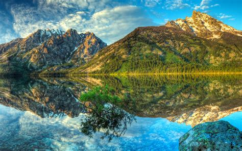 Nature Landscape Lake Mountain Reflection Wallpaper Coolwallpapersme