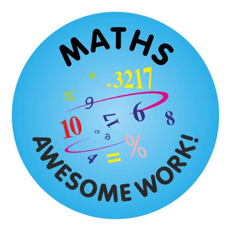 Maths Awesome Work Reward Praise Stickers Teacher