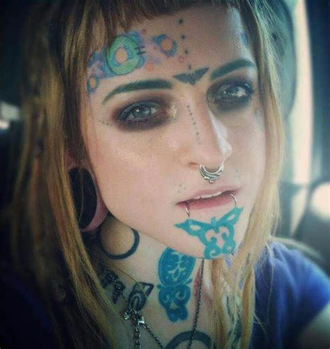 Pin By Kady Burhans On Heavier Body Modification Face Tattoos Nose Ring Body Modifications