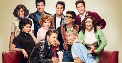 They Go Together Grease Live Releases First Full Cast Pics Grease