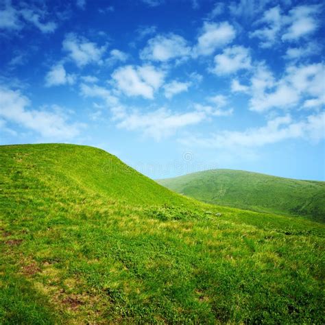 13100 Idyllic View Green Hills Blue Sky Stock Photos Free And Royalty