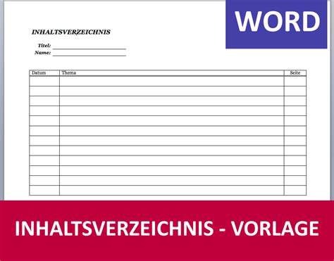 Handout word vorlage selten großartig vorlage handout. VORDRUCK: INHALTSVERZEICHNIS (WORD) QUER | CONVICTORIUS