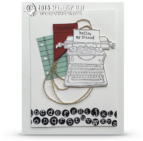 Card Retiring Tap Tap Tap Typewriter Card Stampin Up Demonstrator