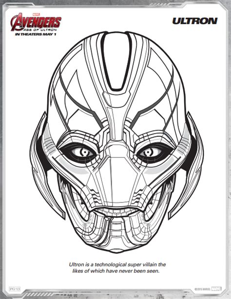 Avengers coloring pages free ultron author : Avengers Age of Ultron Free Printable Coloring Pages ...