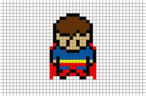 Superman Pixel Art Pixel Art Pixel Art Design Lego Art