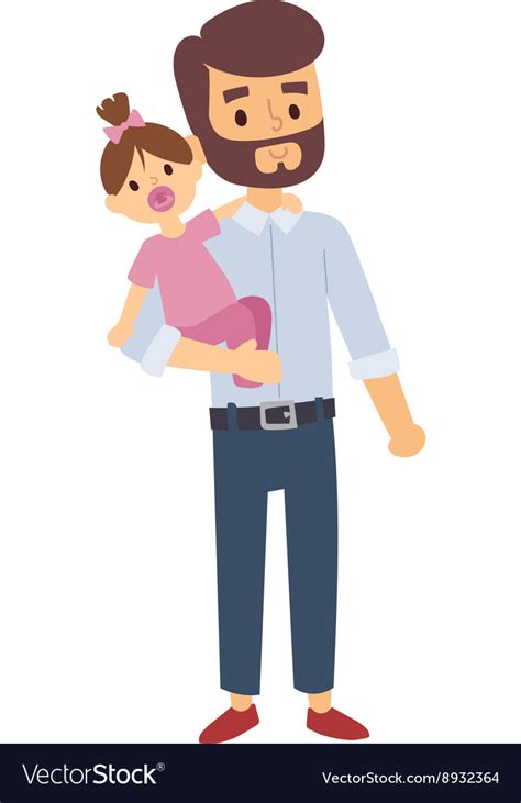 Father And Daughter Royalty Free Vector Image Vectorstock