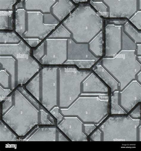 Spaceship Hull Texture Or Pattern Seamless Scifi Panels Futuristic