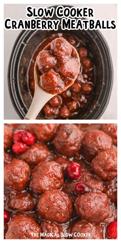 Slow Cooker Cranberry Meatballs The Magical Slow Cooker