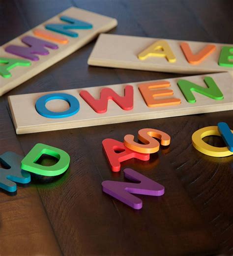 Wooden Personalized Name Puzzle Early Learning Toys