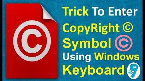 While it doesn't provide the literal name of the symbol like copyright, it's easy to find the graphical representation. How To Enter Copyright Symbol © Using Windows Keyboard - 9 ...