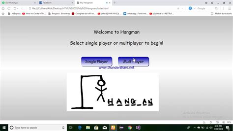 How To Make Game In Html Css Javascript Hangman Youtube