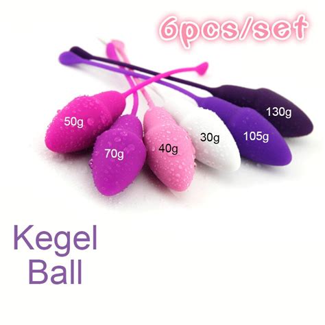 6pcs silicone vagina kegel ball different weight ben wa balls sex toys for women vaginal tight