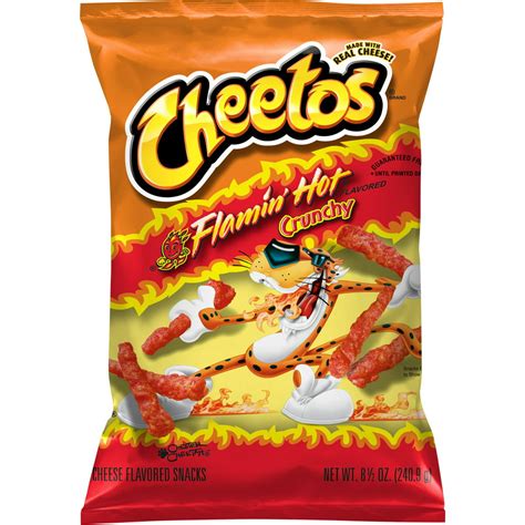 Cheetos Crunchy Flamin Hot Cheese Flavored Snacks 85 Oz Bag