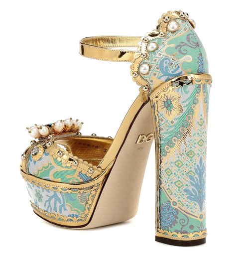 Dolce And Gabbana Embellished Plateau Sandals Mytheresa