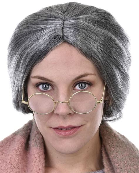 grandma costume grey wig grey wig wigs grandma costume