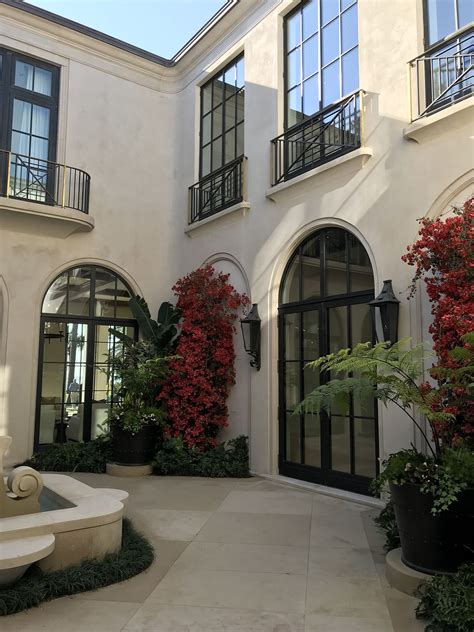 Mediterranean Courtyard Italian Style Home French Style Homes Spanish