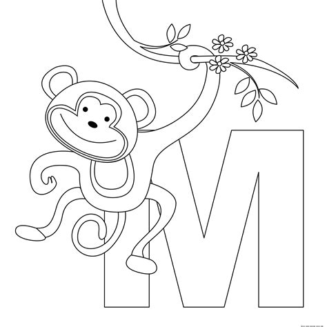 Stats on this coloring page. Printable animal alphabet letters m coloring pagesFree ...