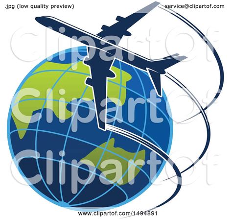 Clipart of a Commercial Airliner Circling Planet Earth ... Get vector backgrounds, clip art, icons, and illustrations in scalable eps format.