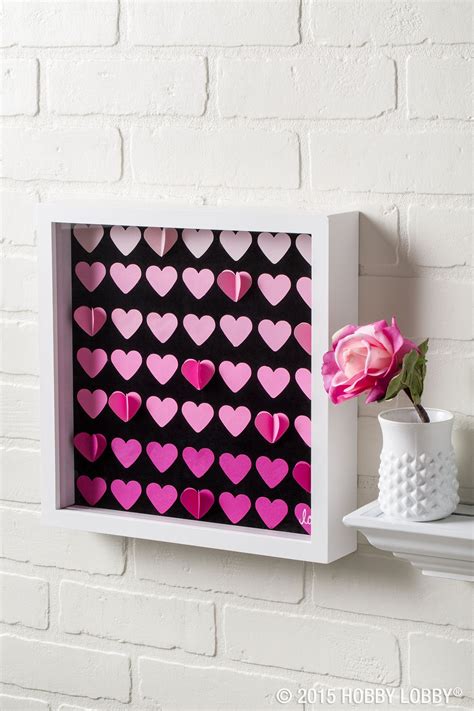 Wood Shadow Box - 8" x 8" | Hobby Lobby | 482976 | Valentine day boxes