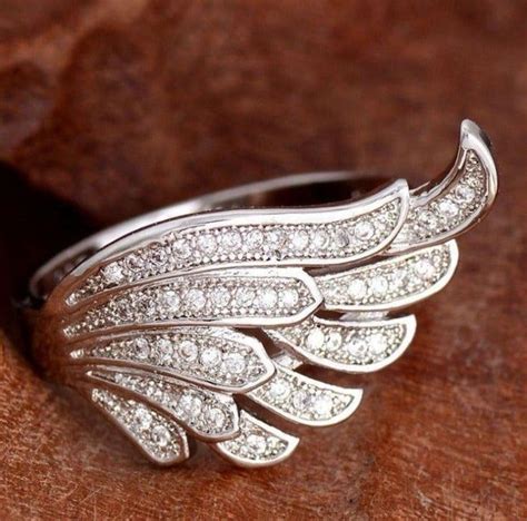 New Angel Wing Ring Size 9 In 2020 Women Rings Silver Rings Real