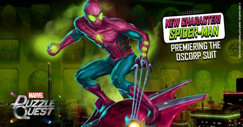 Marvel Puzzle Quest New Character Spider Man Oscorp Marvel Puzzle Quest