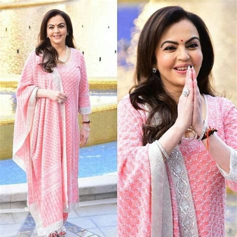 Nita Ambani In A Pink Suit Lady Selection Inc