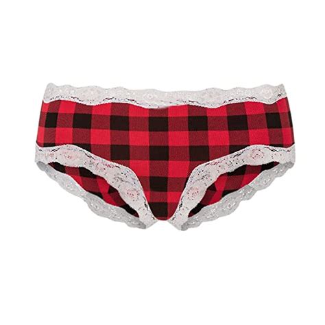 Jpoqw Sexy Plaid Lingerie Panties For Women Naughty Low Cut