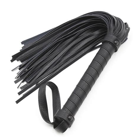 Sexy Erotic Costumes Women Long Leather Flirting Whip Handle Flogger Restraint For Couple Fetish