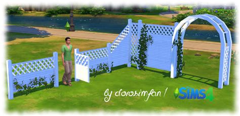 4 Decorative Fences 1 Arch And 1 Garden Gate By Dorosimfan1 At Sims