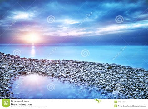 Beautiful Seascape Stock Image Image Of Scene Romantic 55314689