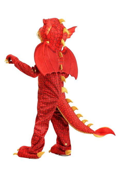 Deluxe Red Dragon Costume For Toddlers