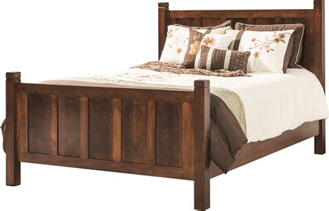 Sleek lines and curves were applied on the design of this set. Amish Shaker Oak Bed | Brandenberry Amish Furniture