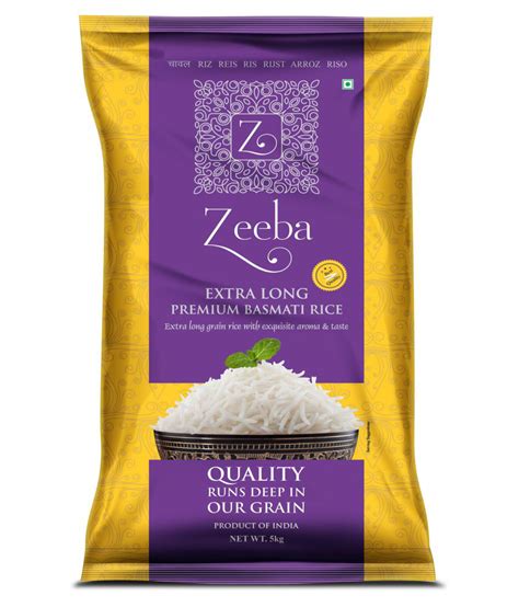 Zeeba Extra Long Premium Basmati Raw Rice 5 Kg Buy Zeeba Extra Long