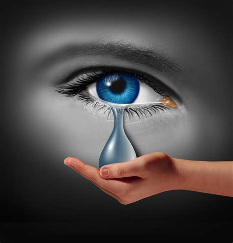 Drawing sketch style illustration of a human eye crying and blinking with tears flowing isolated on white background. The Art Of Crying: How Expressing Grief Can Reduce Pain ...