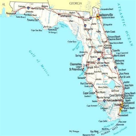New Map Of Florida Coastline