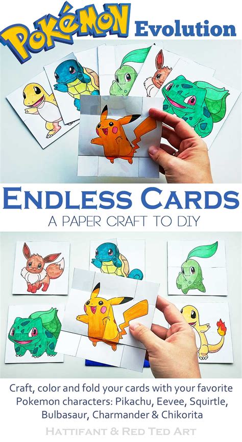 I have a really big box of basketball cards. Paper Toys: Pokemon Evolution ENDLESS CARDS - Hattifant