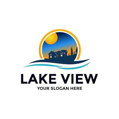 Premium Vector Lake View Logo Design Template