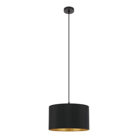 Zaragoza Medium Black And Gold Ceiling Pendant Light 900145 The