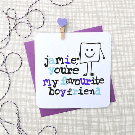 Youre My Favourite Boyfriend Funny Card By Parsy Card Co