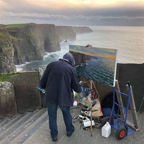 Itap Of An Artist Painting The Cliffs Of Moher Rireland