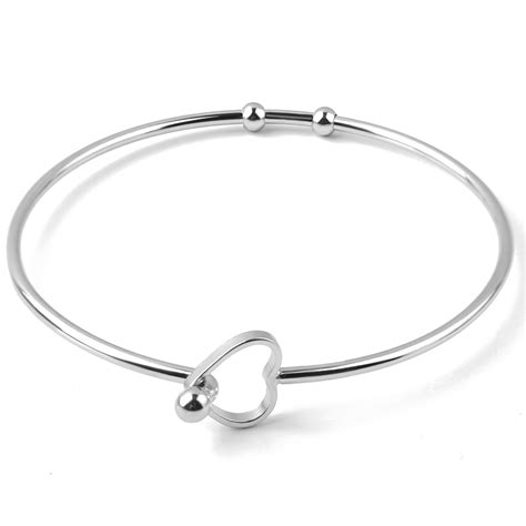 Check spelling or type a new query. 2pcs Heart Shaped Stainless Steel Clasp Cuff Bangle ...