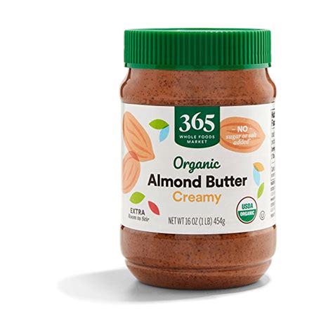Organic Creamy Unsalted Unsweetened Almond Butter 16 Oz At Whole Foods Market