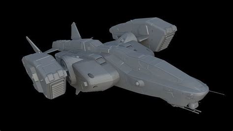 Sci Fi Dropship 3d Model Cgtrader