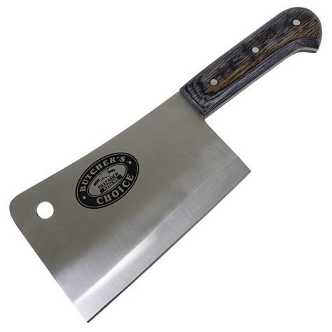 defender xtreme 11 butchers choice meat cleaver knife dark wood