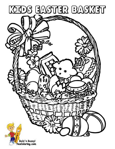 Easter Egg Basket Coloring Coloring Pages